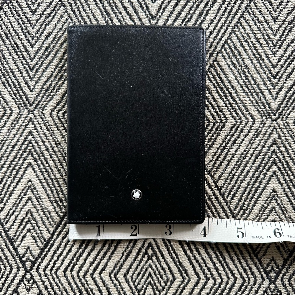 Montblanc Meisterstuck Leather Passport Holder Black Gem
